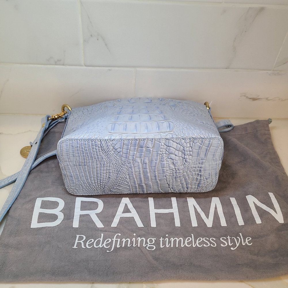 SOLD Brahmin Light Blue Mini Duxbury Melbourne Shoulder Bag EUC - Picture 15 of 16